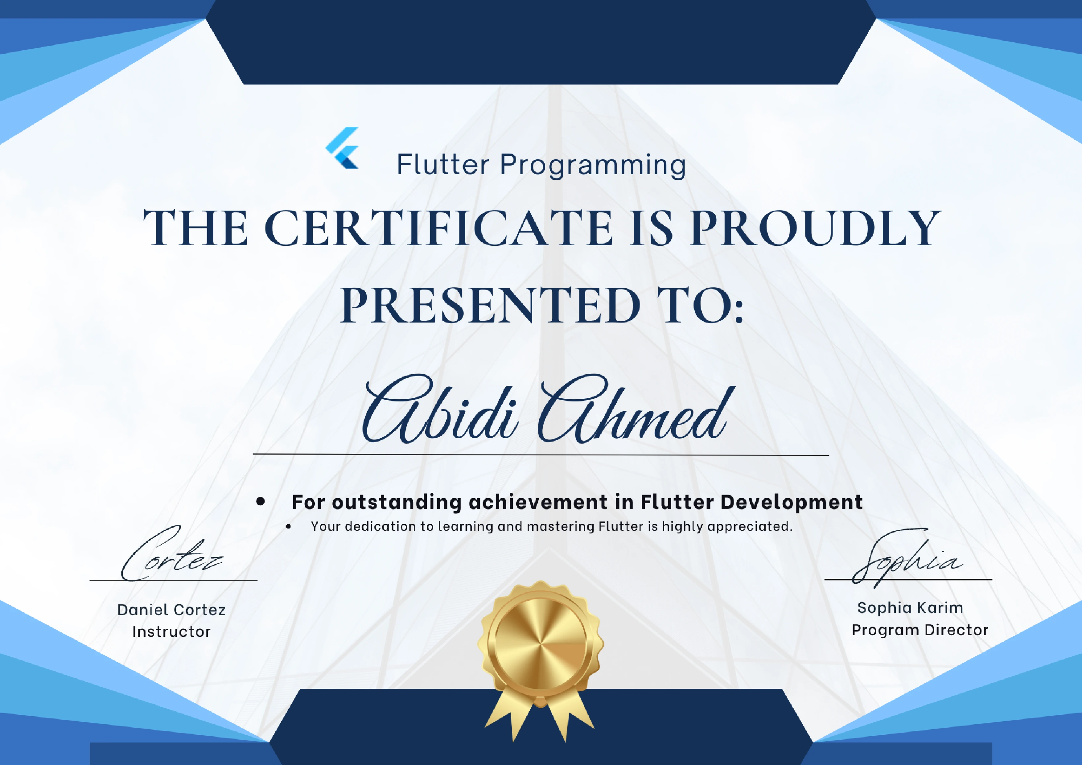 Flutter Development Certificate