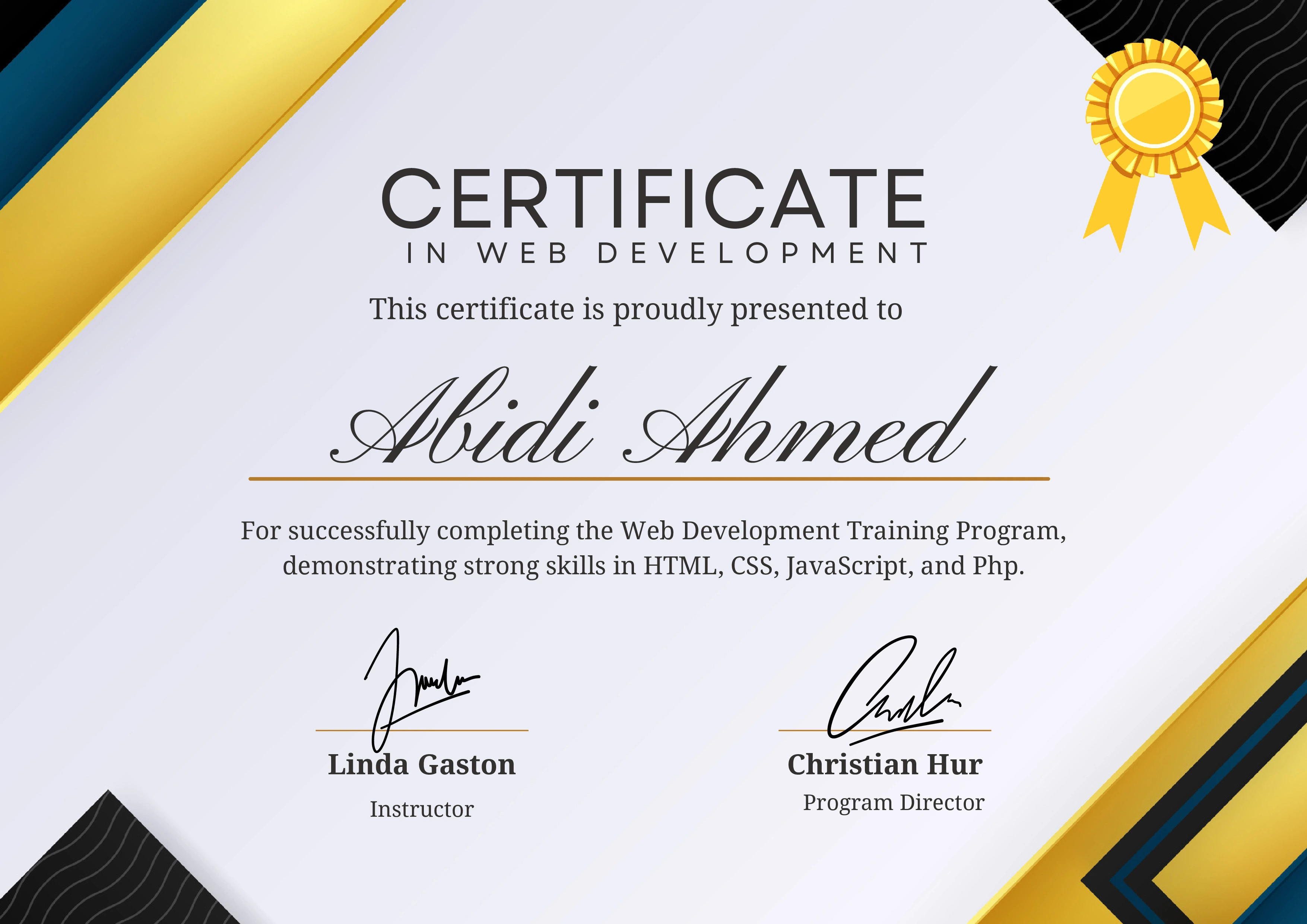Web Development Certificate